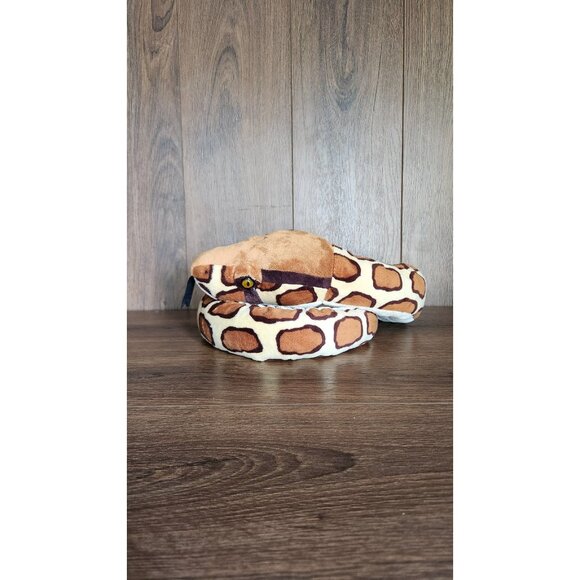 Wild Republic Plush Rainbow Boa Snake Orange Realistic 53" Stuffed Animal - Picture 1 of 5